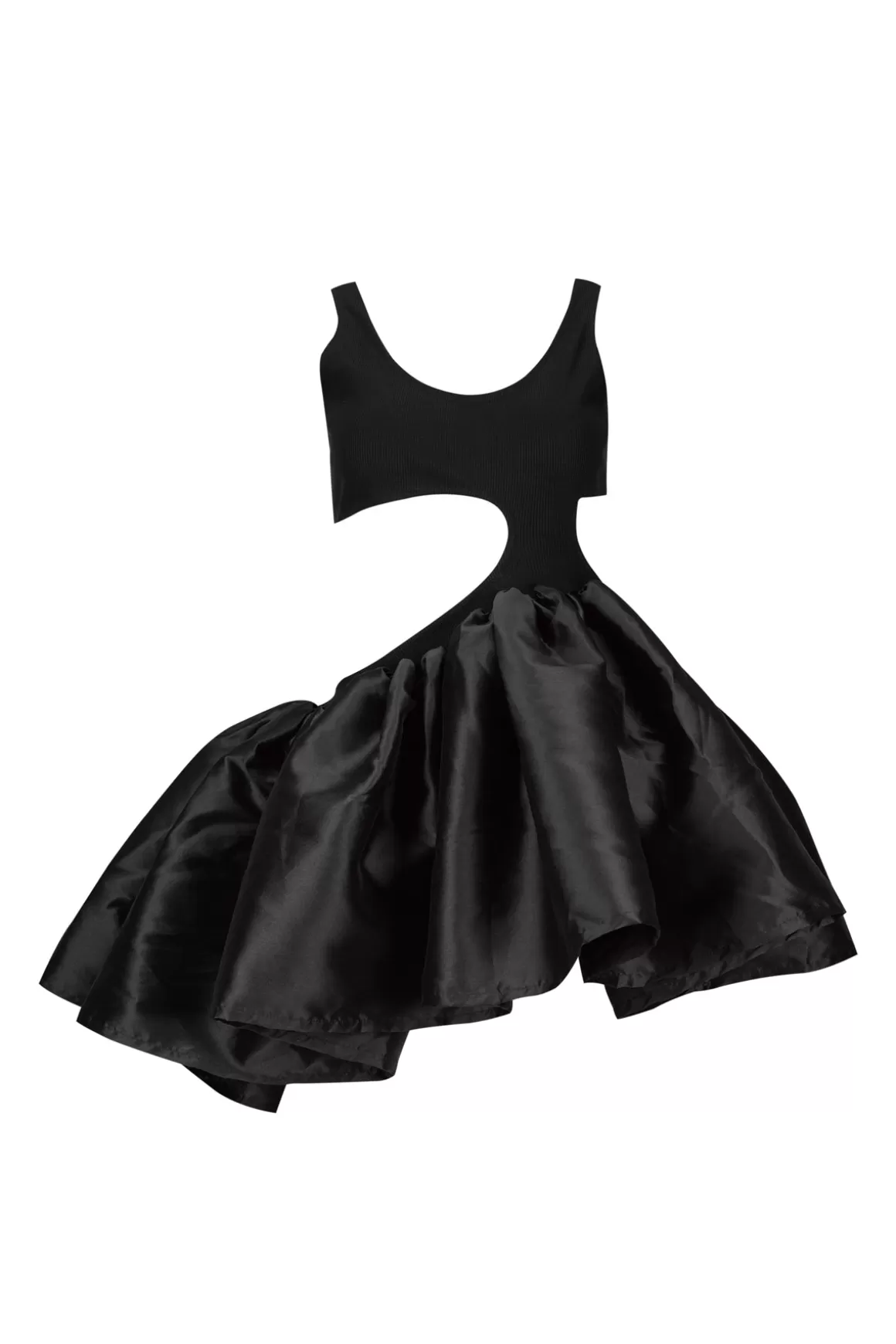 New CUT OUT TOP WITH TAFETA FRILL HEM Women TOPS | M'A PARTY