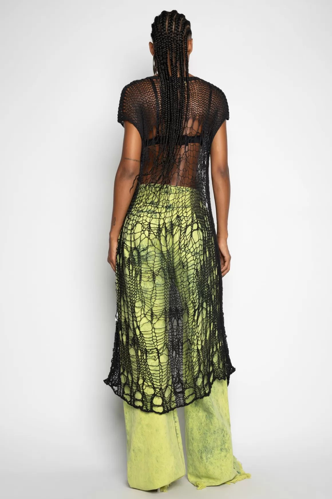 Flash Sale SLEEVELESS NET DRESS IN COTTON LIGHT KNIT Women DRESSES | KNITWEAR