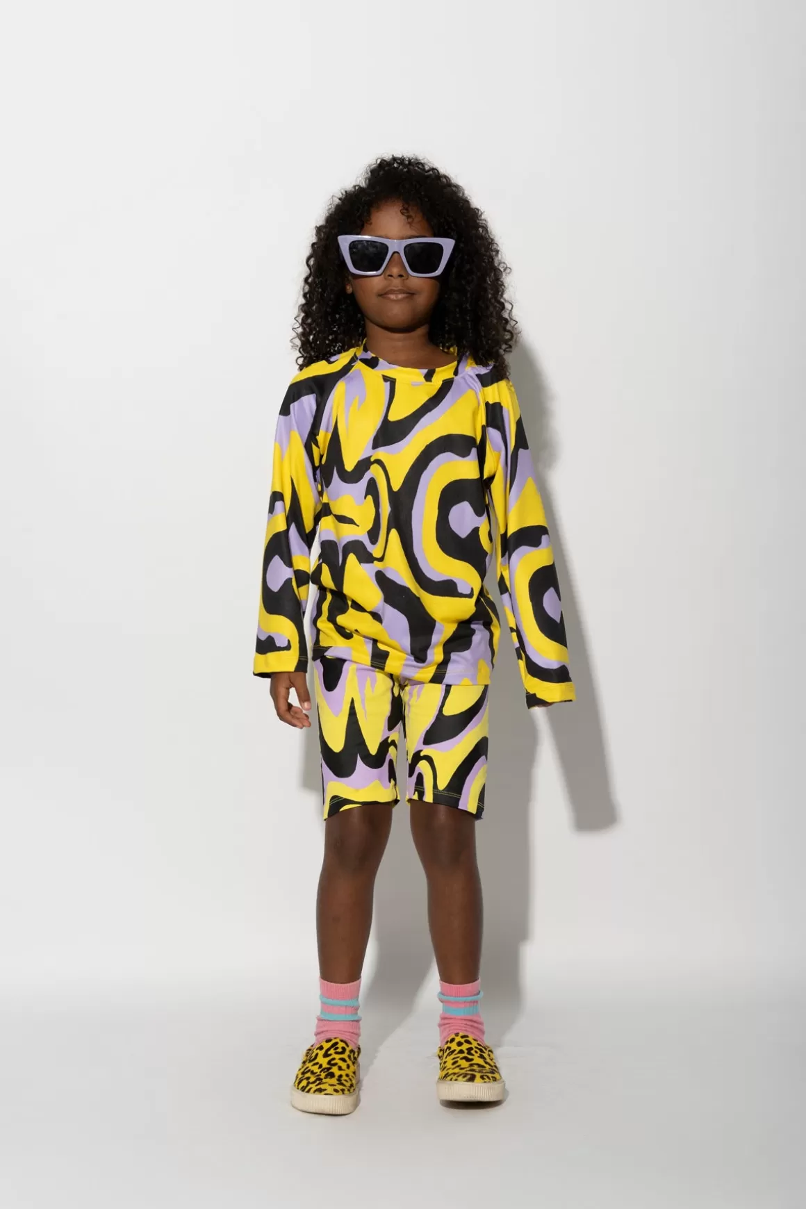 Discount DARK WAVY PRINT LONG SLEEVE TOP Kids TOPS | JERSEY