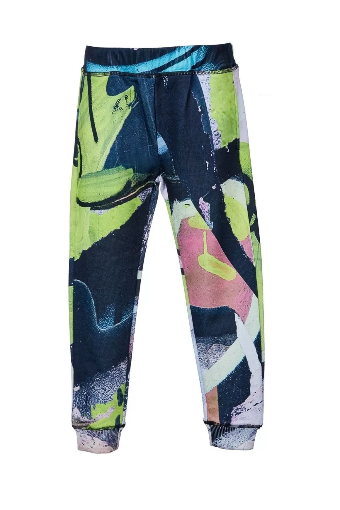 Outlet ELASTIC CUFF TROUSERS IN PASTEL PRINT Kids BOTTOMS | JERSEY