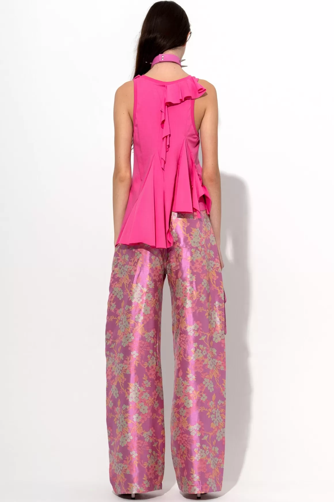 Outlet FLOWER BROCADE BOYFRIEND TROUSERS Women BOTTOMS