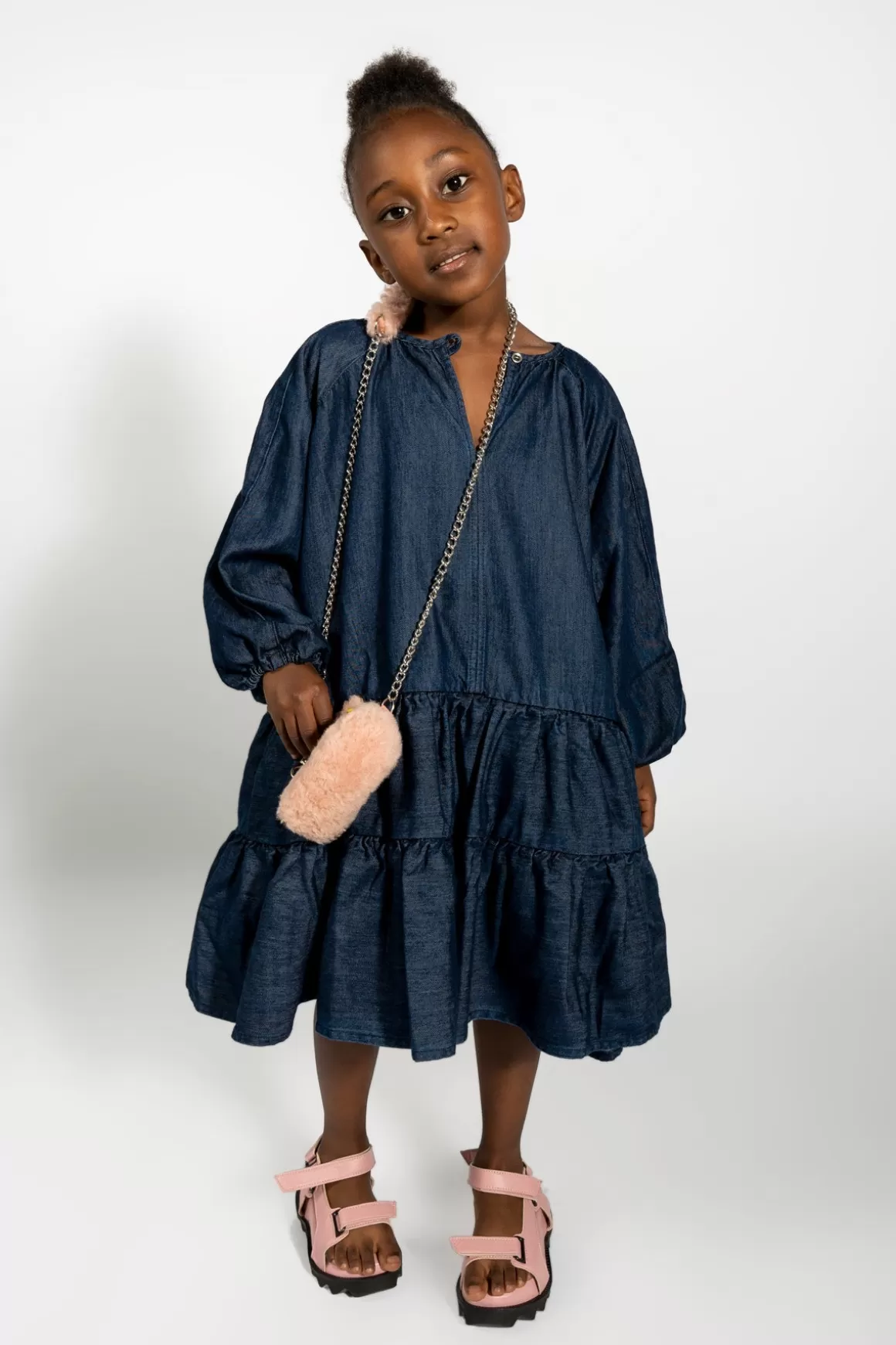Discount GATHERED TENCEL DRESS Kids DRESSES