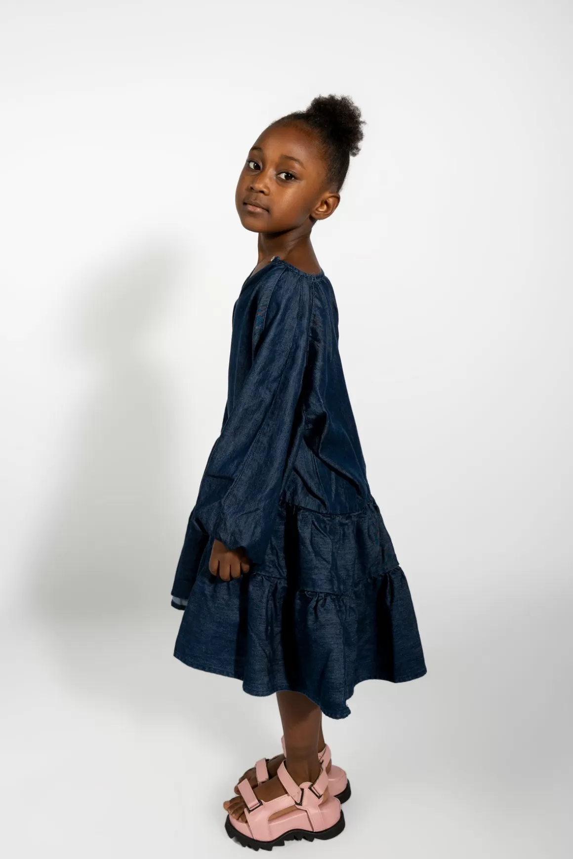 Discount GATHERED TENCEL DRESS Kids DRESSES