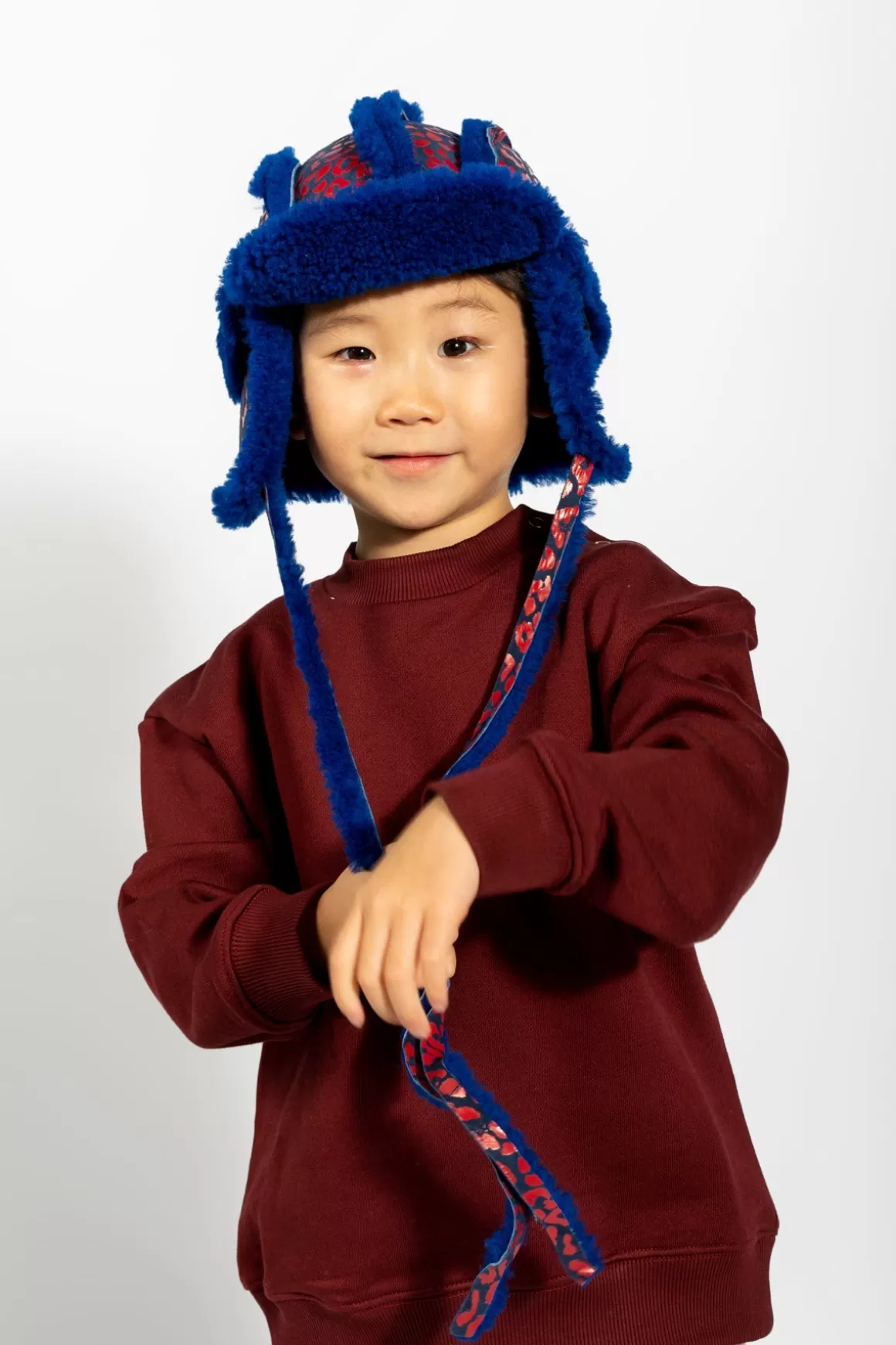 Online LEOPARD LEATHER EAR COVER HAT Kids ACCESSORIES