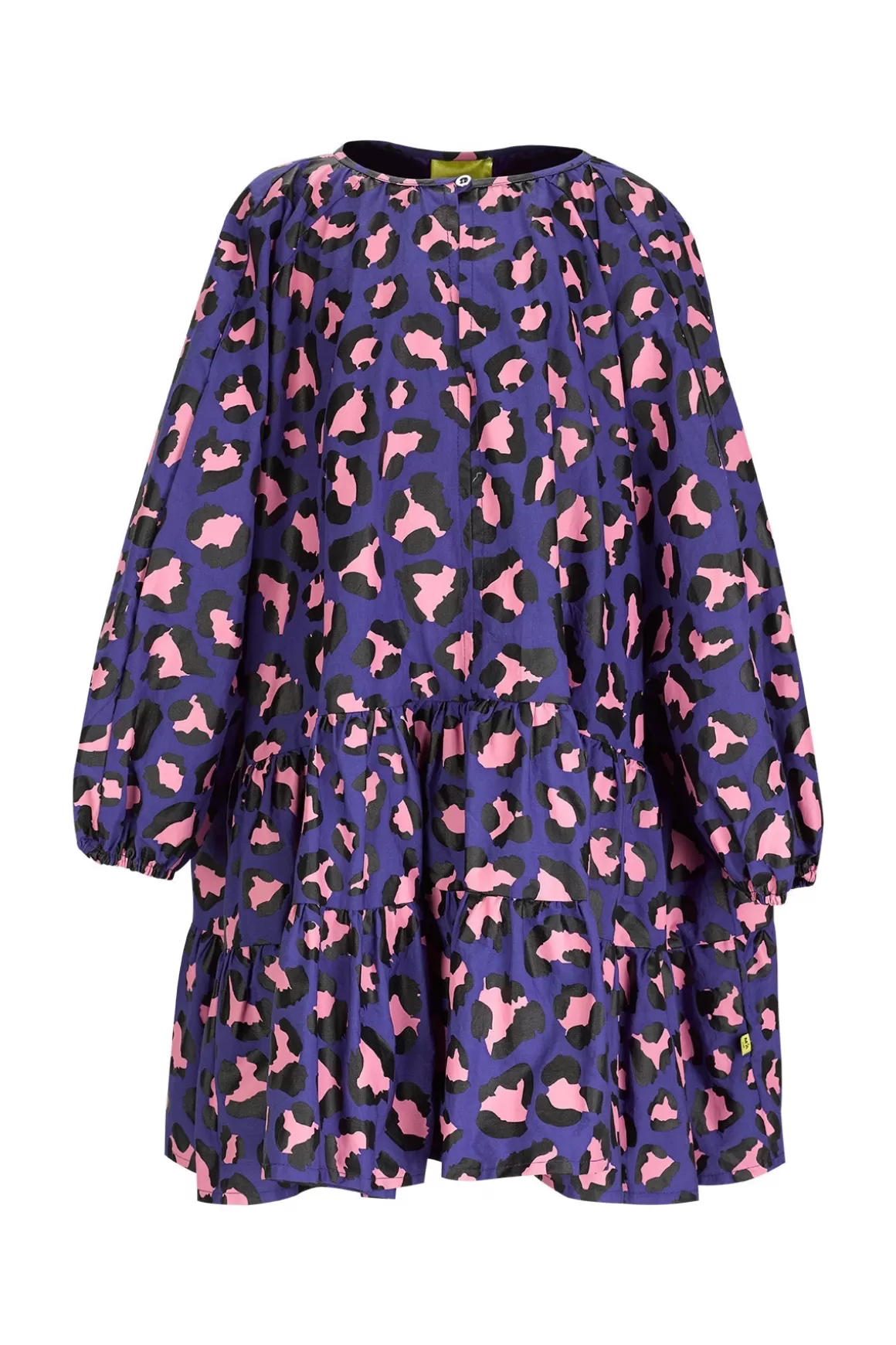 New LEOPARD PRINT LOOSE GATHERED DRESS Kids DRESSES