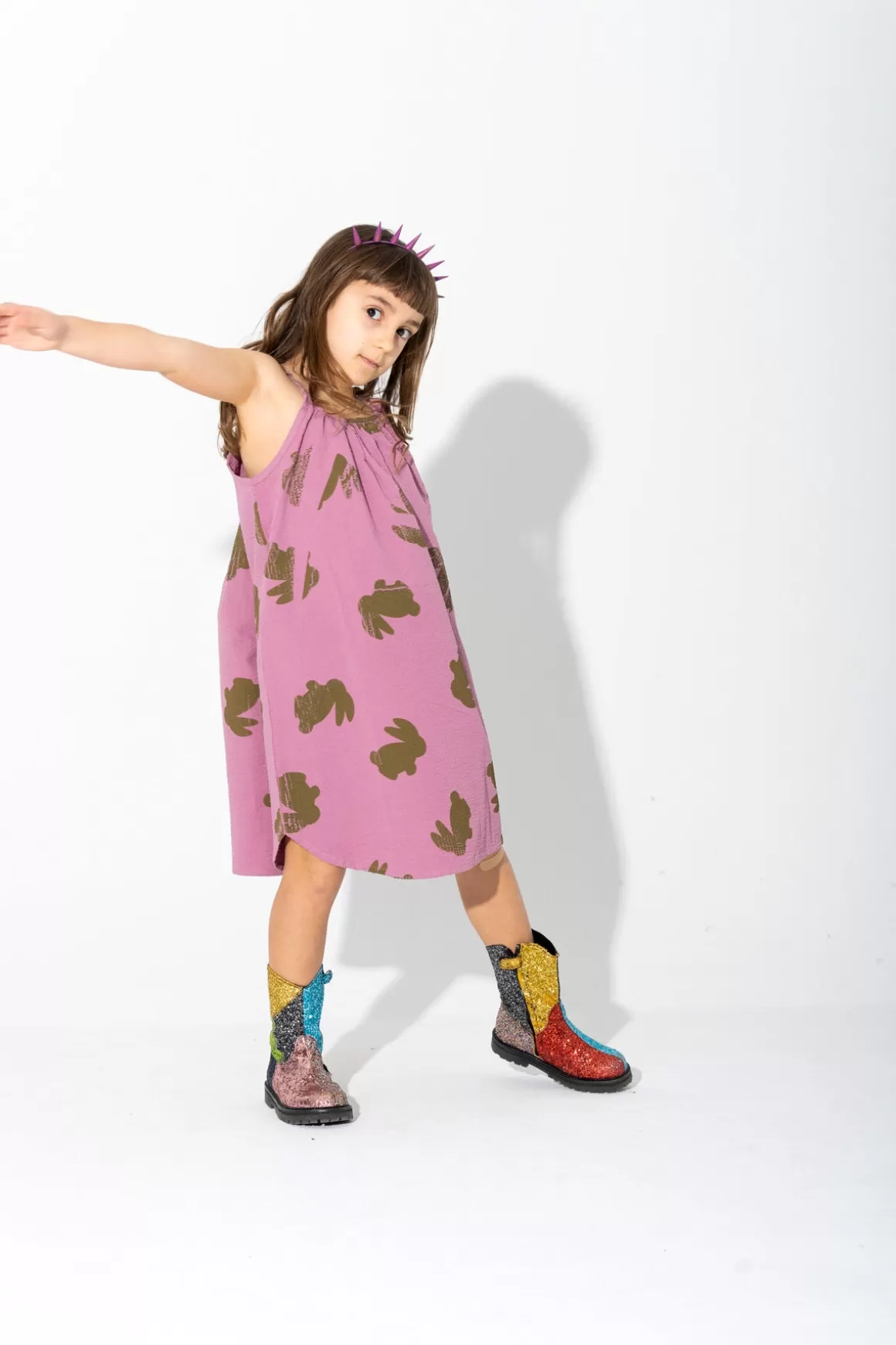 Flash Sale AND GREEN BUNNY PRINT STRAPPY DRESS Kids DRESSES