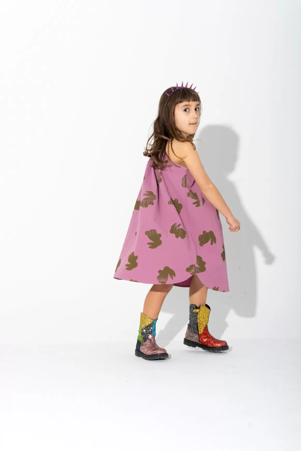 Flash Sale AND GREEN BUNNY PRINT STRAPPY DRESS Kids DRESSES