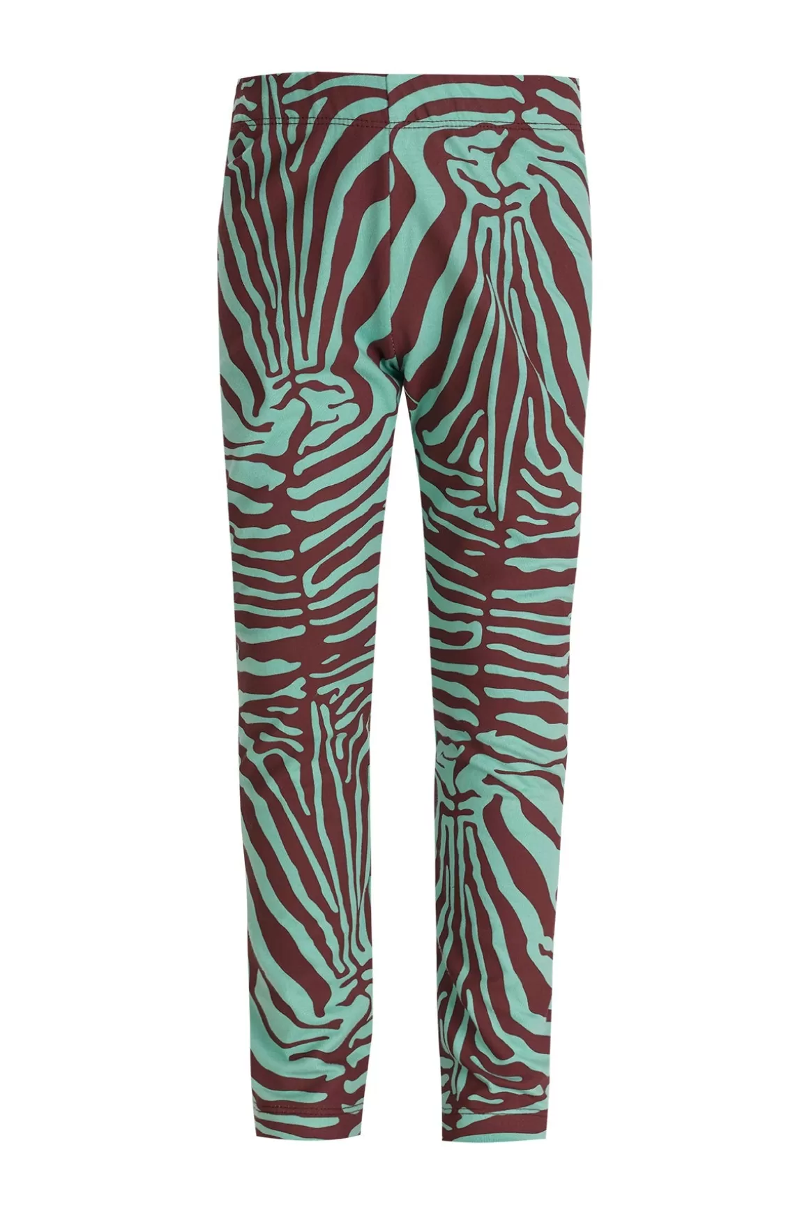 Outlet MINT AND BURGUNDY ZEBRA PRINT LEGGINGS Kids BOTTOMS | JERSEY