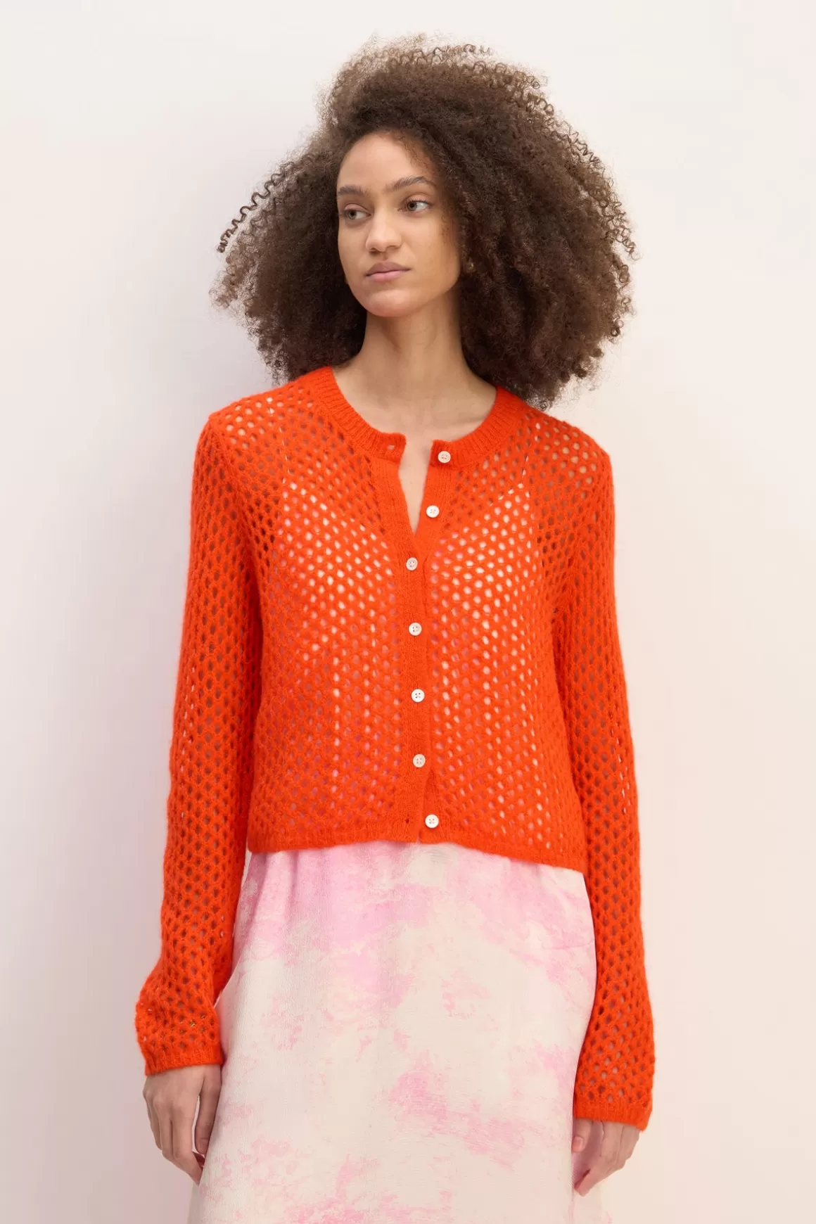 Store MESH KNIT CARDIGAN Women KNITWEAR