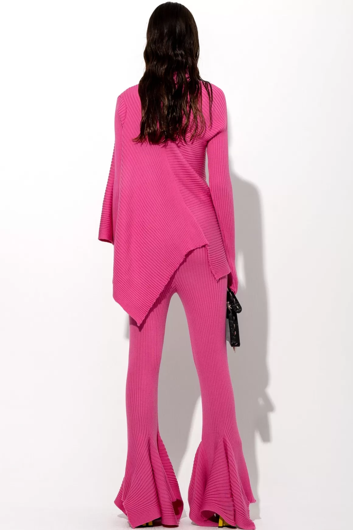 Store PINK MERINO DRAPED JUMPER Women TOPS | KNITWEAR
