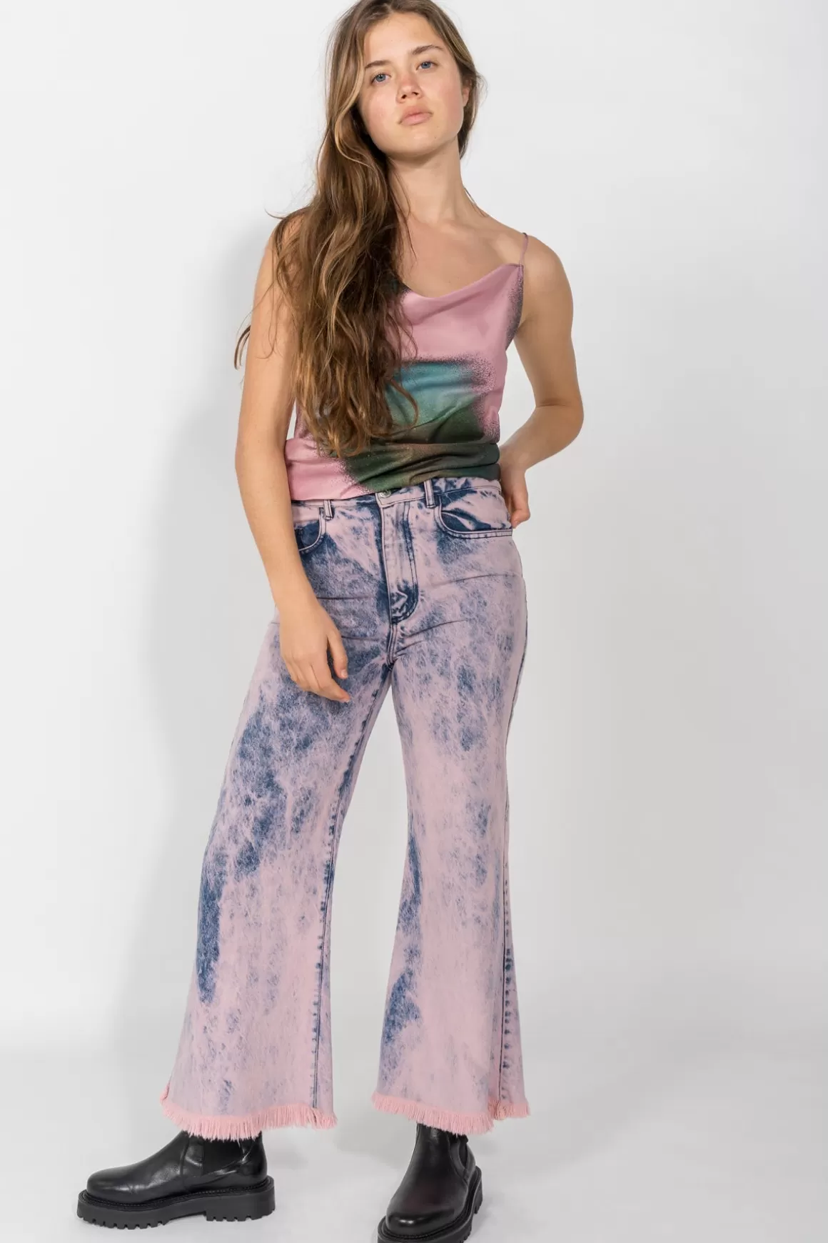 Clearance OVERDYE RELAXED CROPPED JEANS Women BOTTOMS