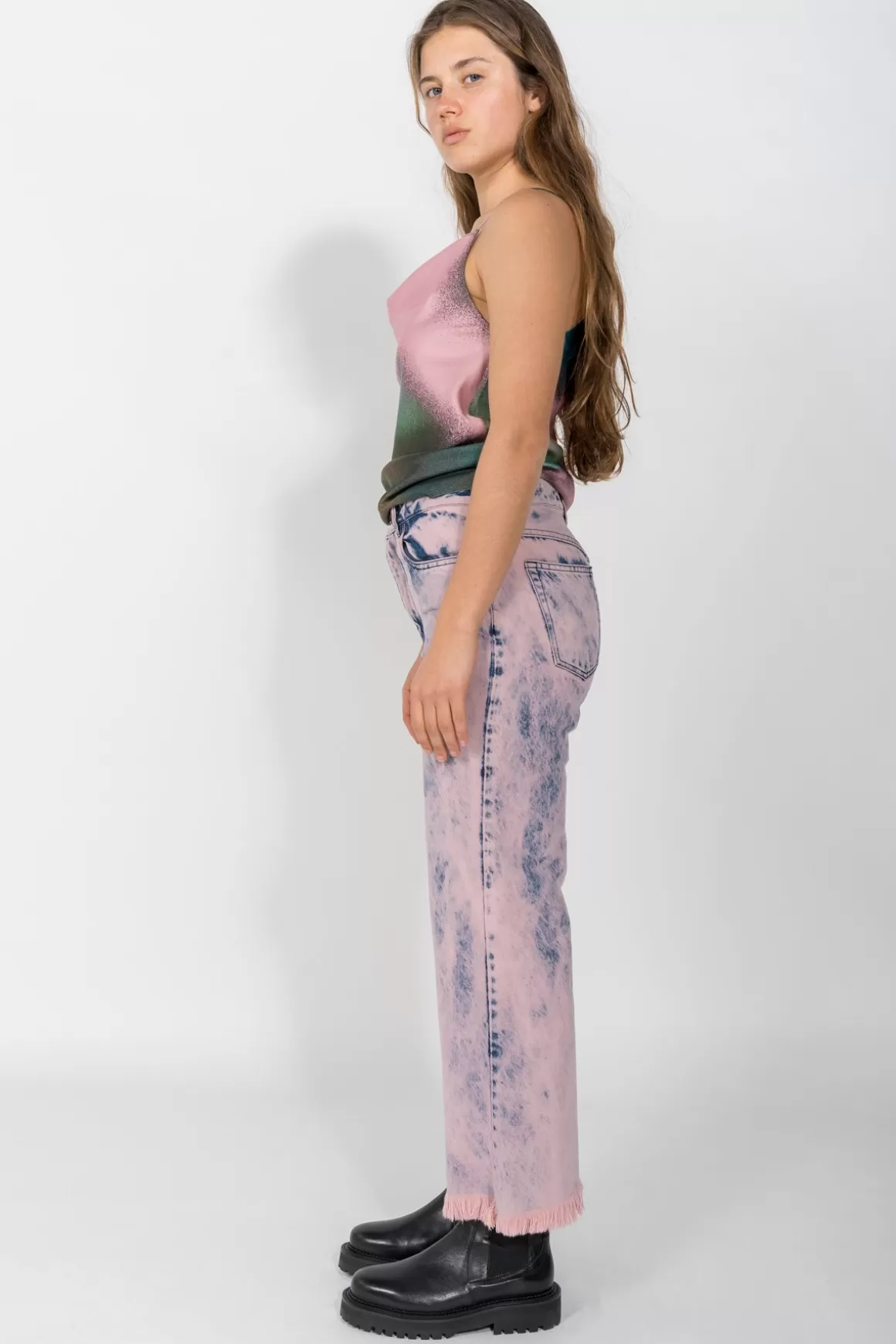 Clearance OVERDYE RELAXED CROPPED JEANS Women BOTTOMS