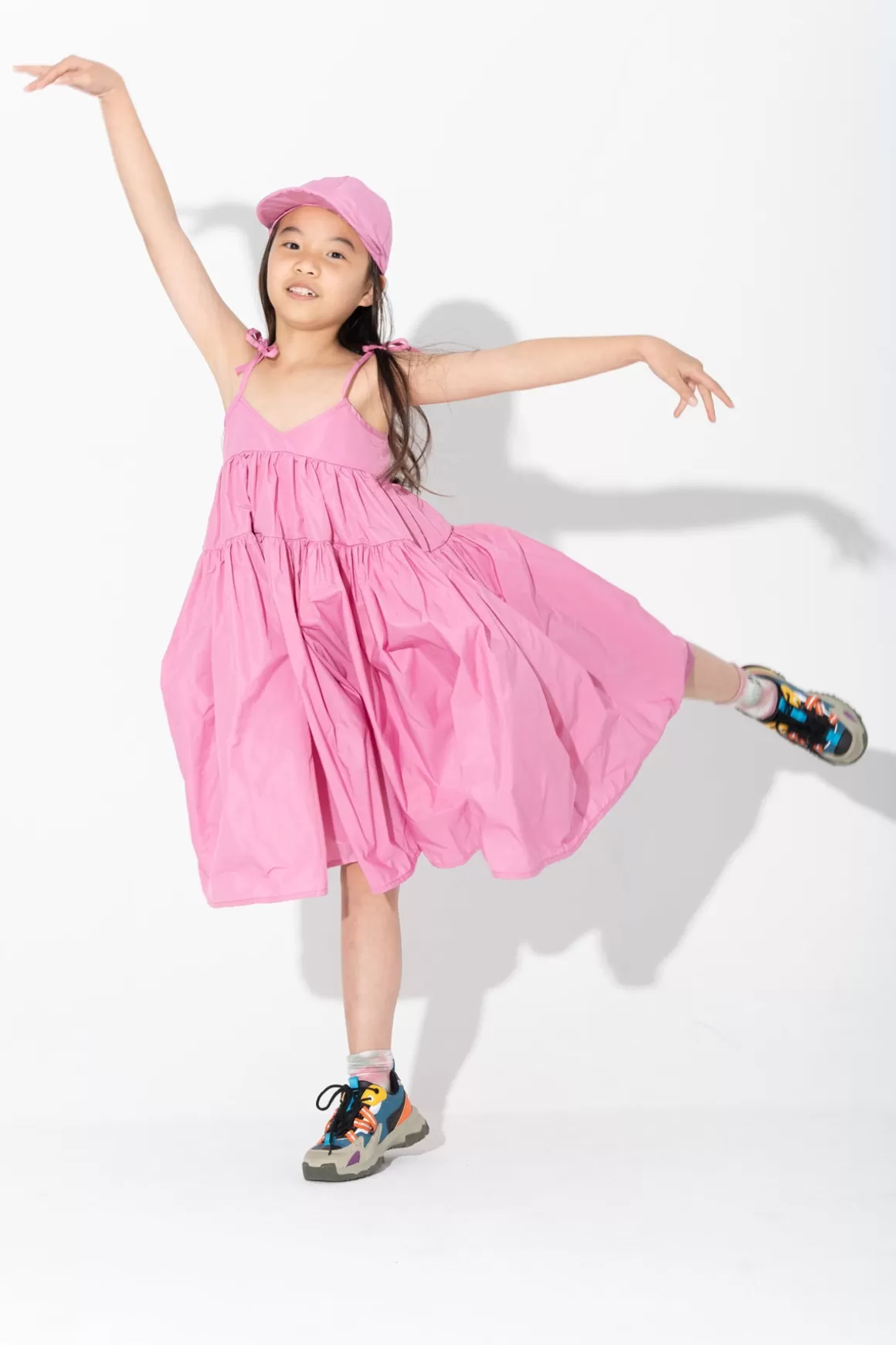 Fashion STRAPPY GATHERED DRESS Kids DRESSES