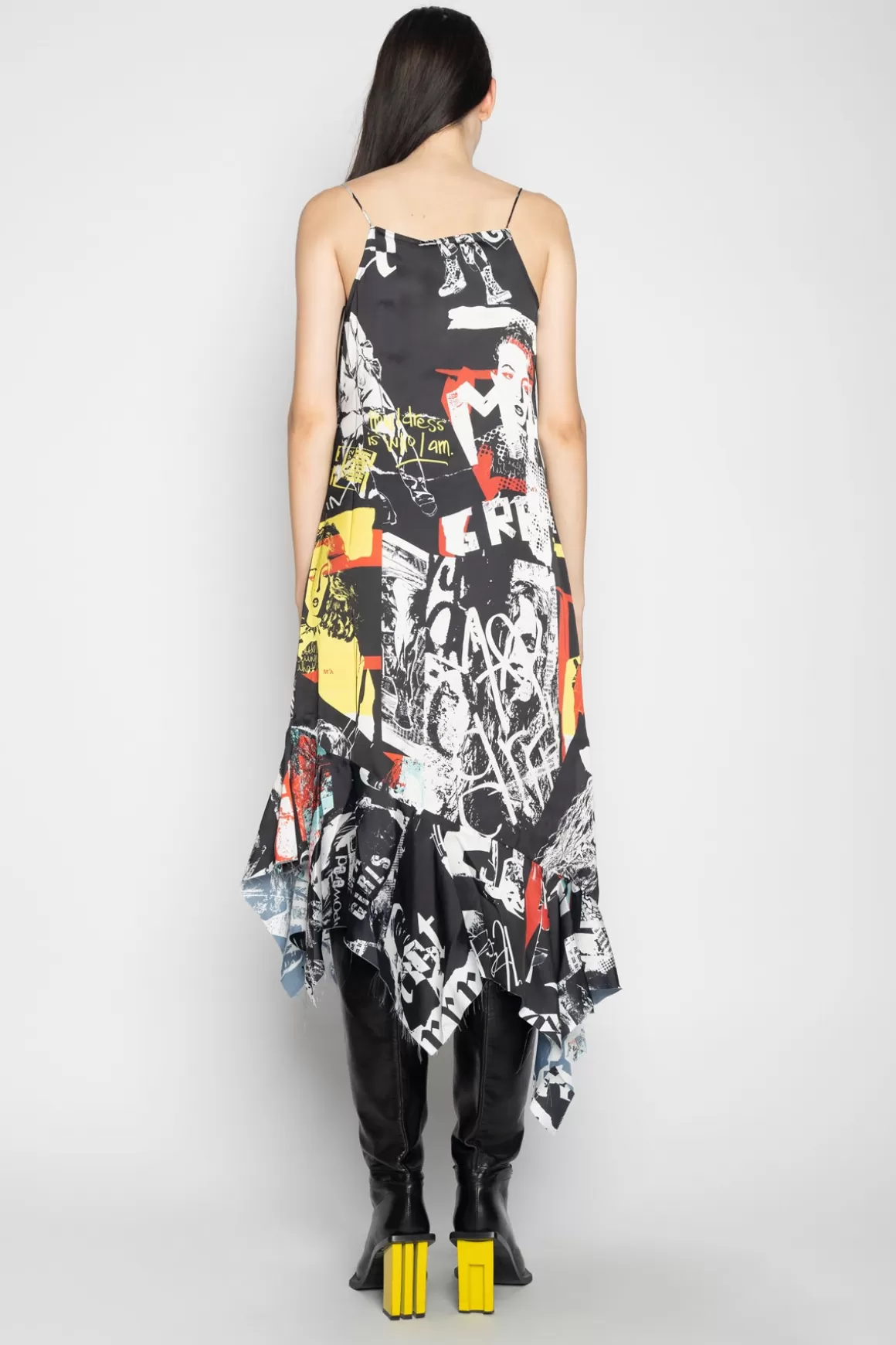 Outlet PRINTED SATIN SLIP DRESS Women DRESSES