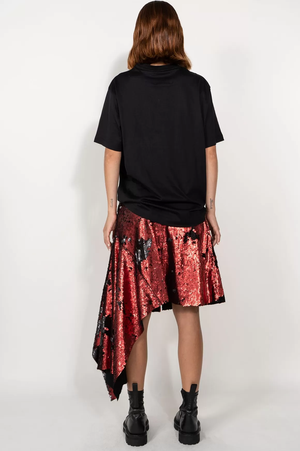 Cheap RED AND NAVY SEQUIN WRAP SKIRT Women BOTTOMS