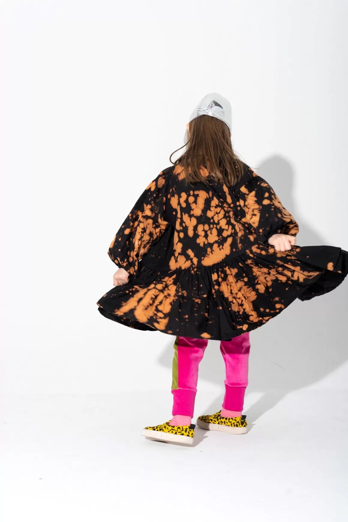 Discount SPLATTERED GATHERED DRESS Kids DRESSES