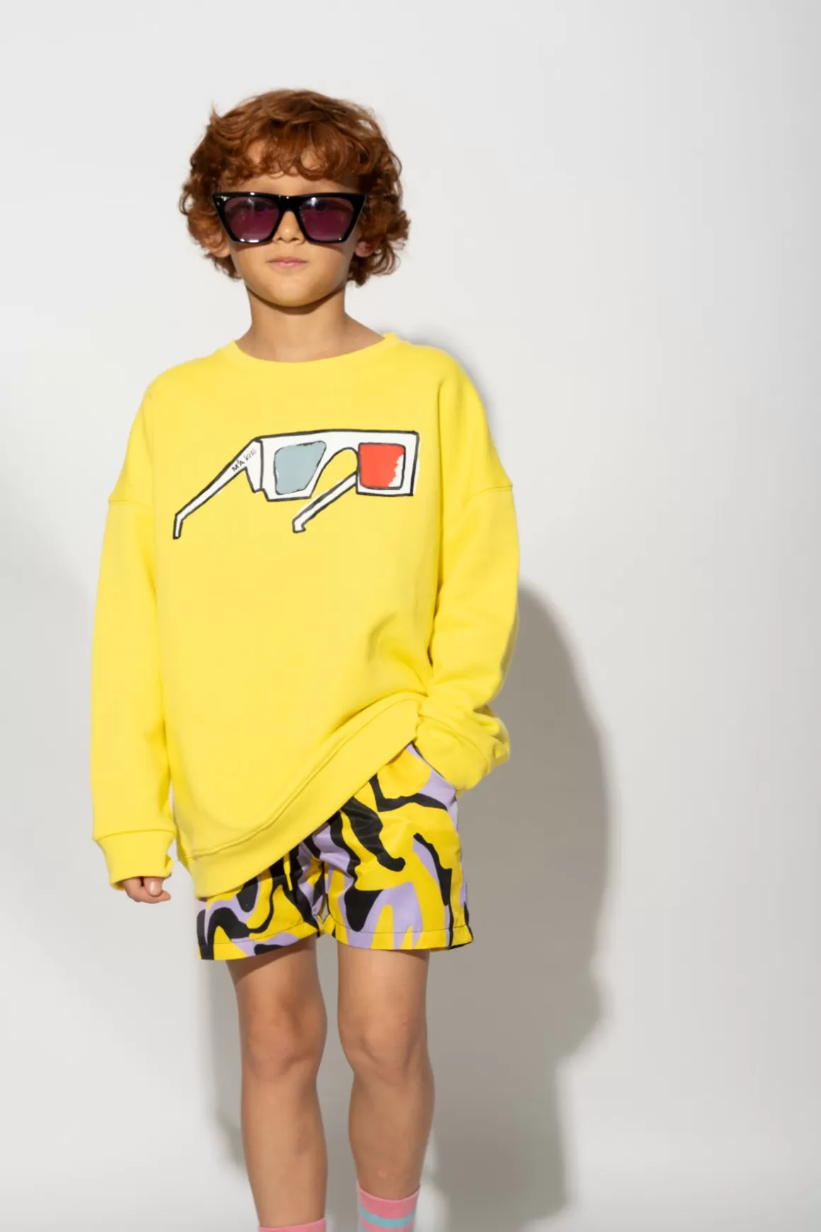 Discount 3D GLASSES PRINT SWEATSHIRT Kids TOPS