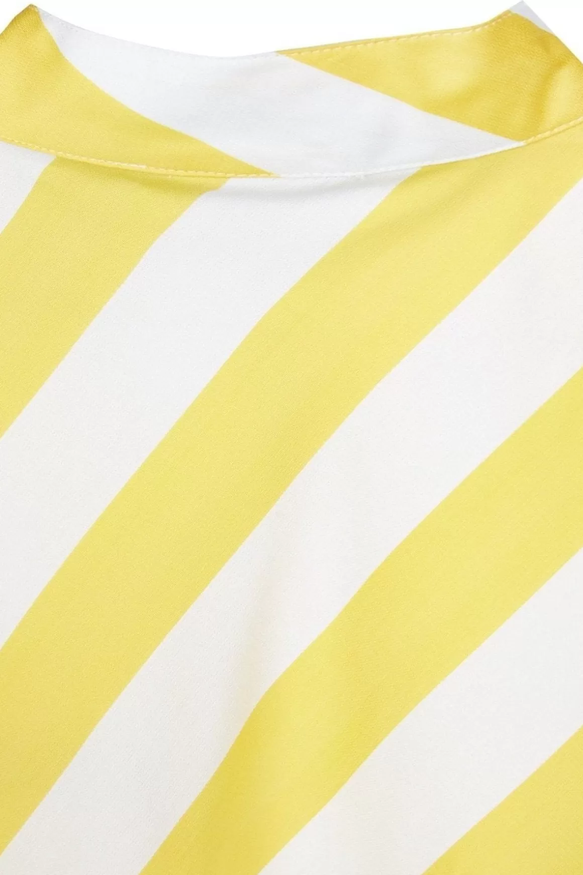 Flash Sale YELLOW AND WHITE STRIPED SHIRTING LONG DRESS Kids DRESSES