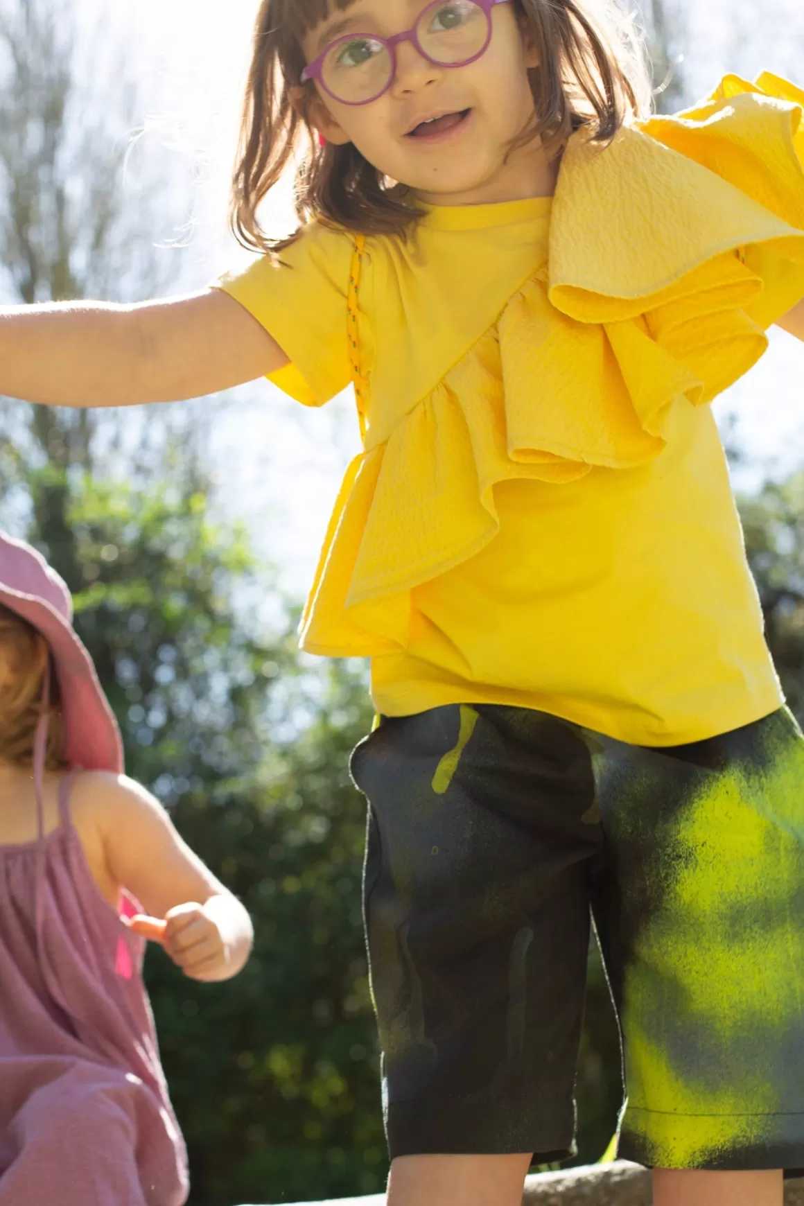 Fashion ASYMMETRIC RUFFLE T-SHIRT Kids TOPS | JERSEY