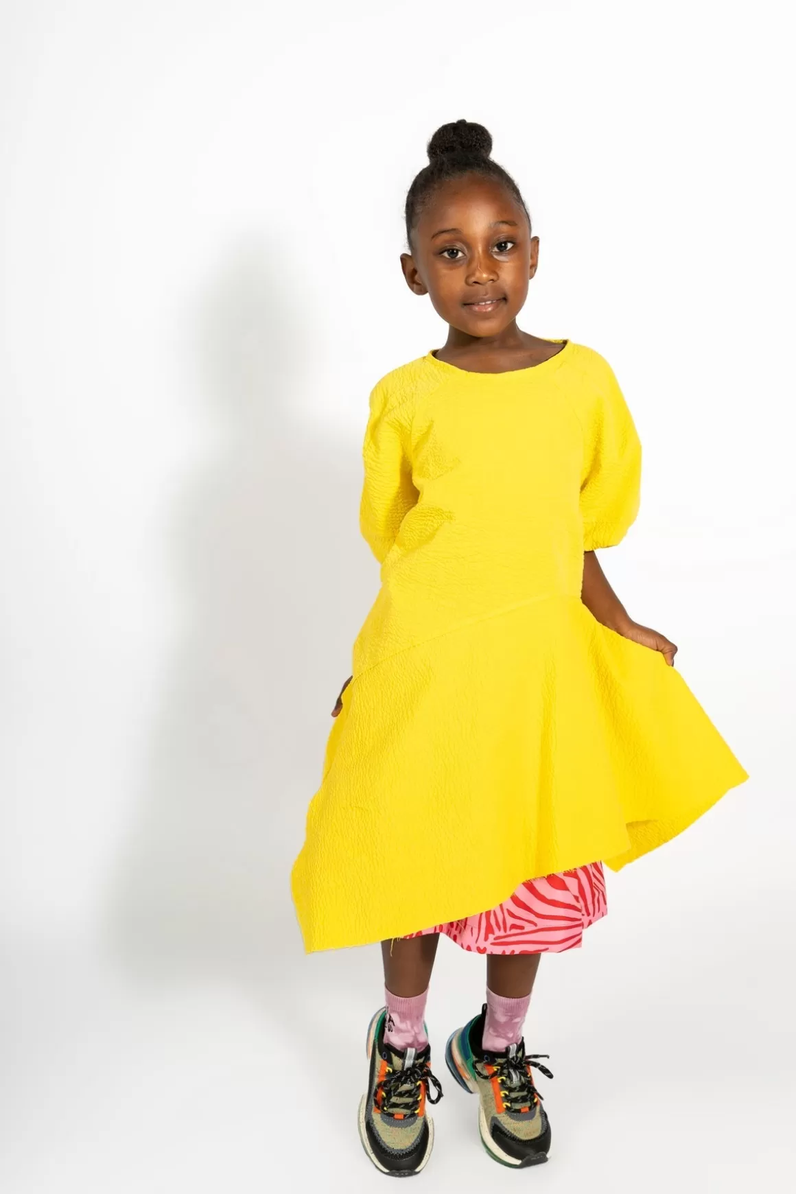 New COTTON BALLOON SLEEVE DRESS Kids DRESSES