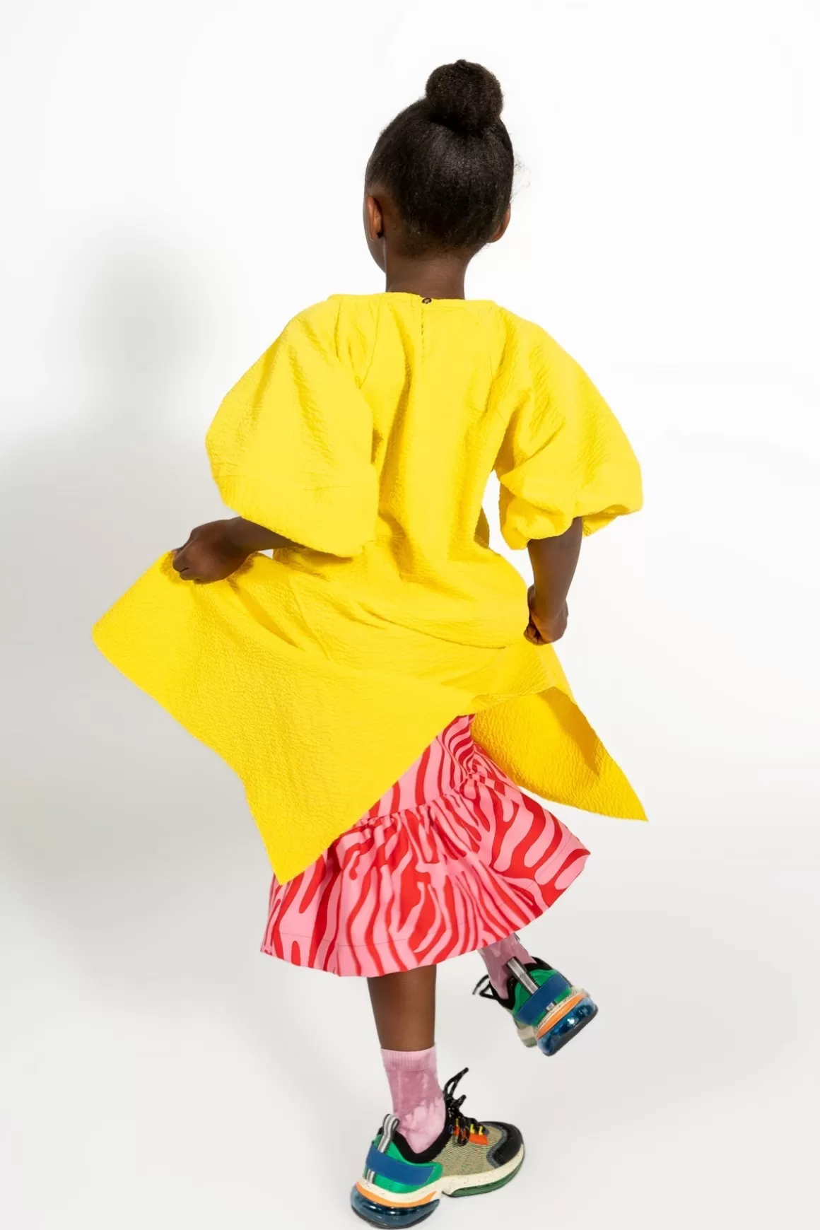 New COTTON BALLOON SLEEVE DRESS Kids DRESSES