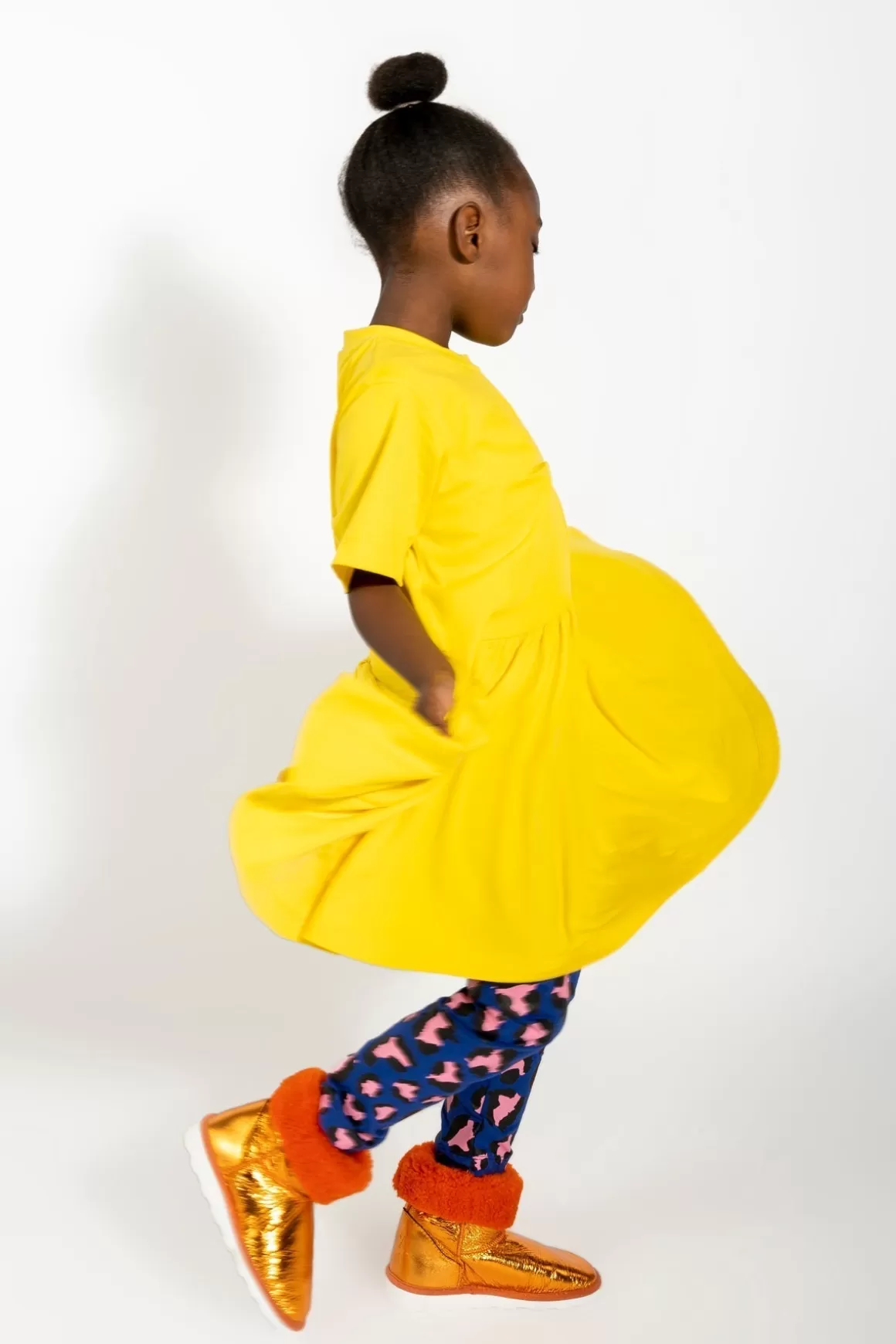 Fashion GATHERED JERSEY T-SHIRT DRESS Kids DRESSES | JERSEY