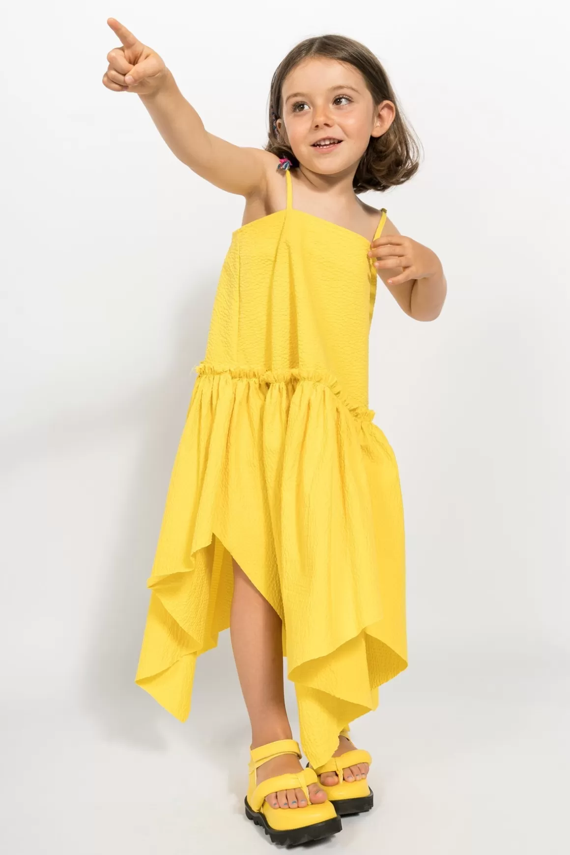 Outlet STRAP TEXTURED DRESS Kids DRESSES